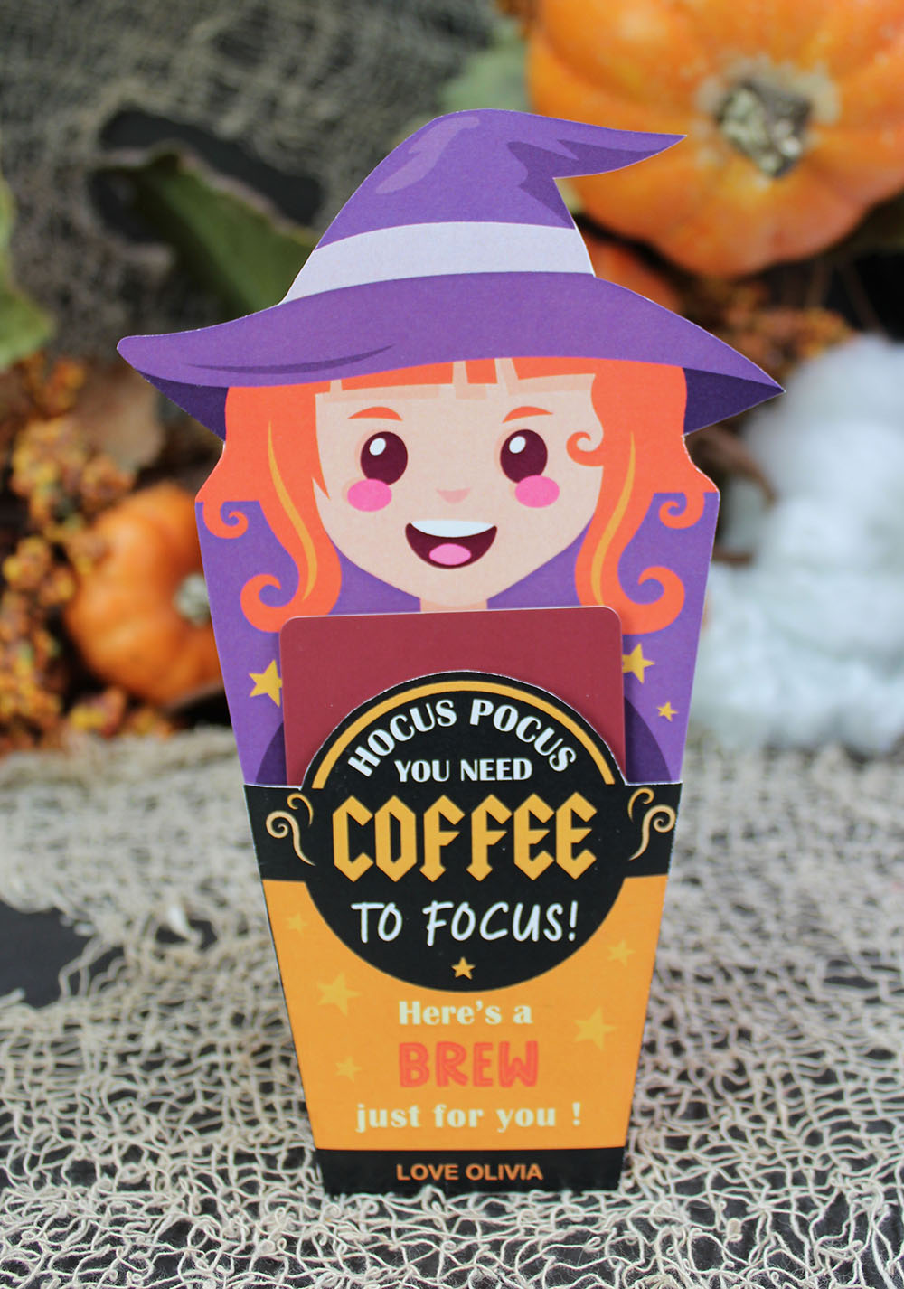 witch shaped Halloween gift card holder witch shaped Halloween gift card holder